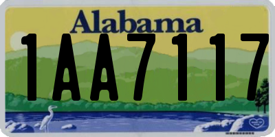 AL license plate 1AA7117