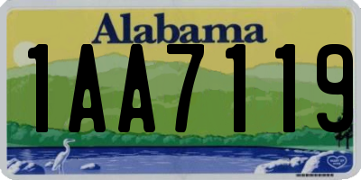 AL license plate 1AA7119