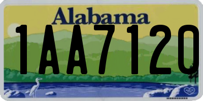 AL license plate 1AA7120