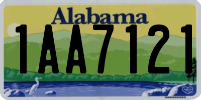 AL license plate 1AA7121