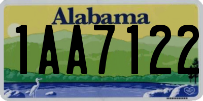 AL license plate 1AA7122