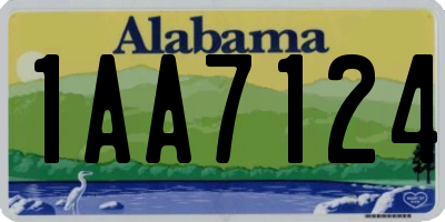 AL license plate 1AA7124