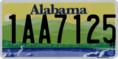 AL license plate 1AA7125