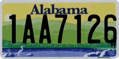 AL license plate 1AA7126