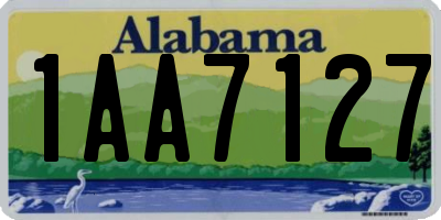 AL license plate 1AA7127