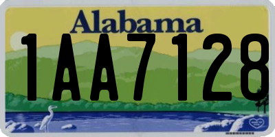 AL license plate 1AA7128