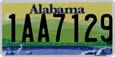 AL license plate 1AA7129