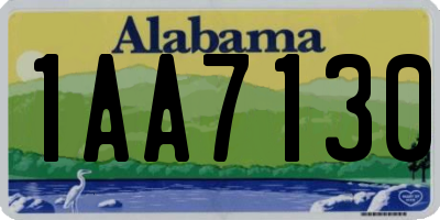 AL license plate 1AA7130