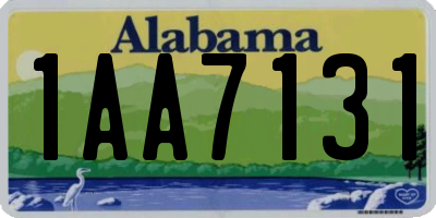 AL license plate 1AA7131