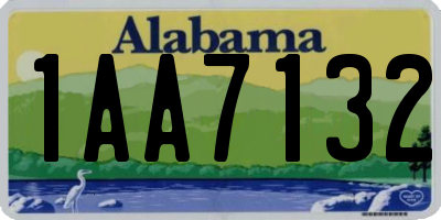 AL license plate 1AA7132