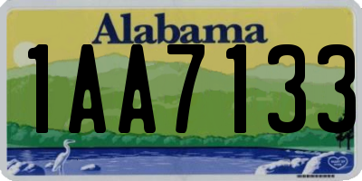 AL license plate 1AA7133