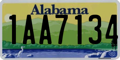 AL license plate 1AA7134