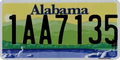 AL license plate 1AA7135