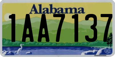 AL license plate 1AA7137