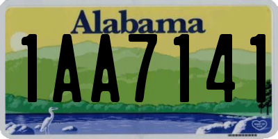 AL license plate 1AA7141