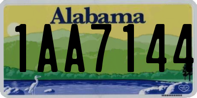 AL license plate 1AA7144