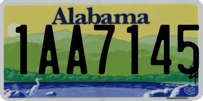 AL license plate 1AA7145