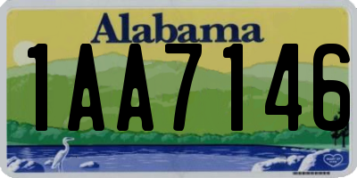 AL license plate 1AA7146