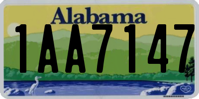 AL license plate 1AA7147