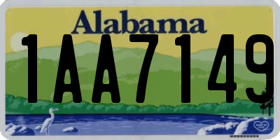 AL license plate 1AA7149