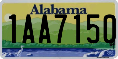 AL license plate 1AA7150