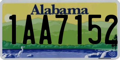 AL license plate 1AA7152