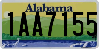 AL license plate 1AA7155