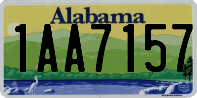 AL license plate 1AA7157