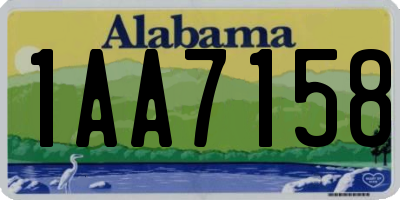 AL license plate 1AA7158