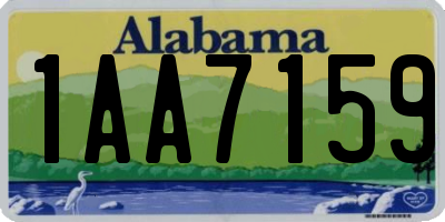 AL license plate 1AA7159