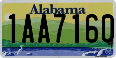 AL license plate 1AA7160