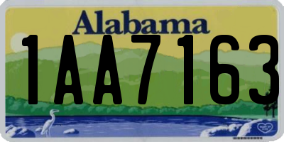 AL license plate 1AA7163