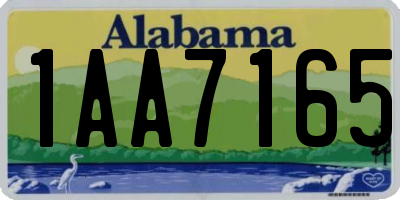 AL license plate 1AA7165