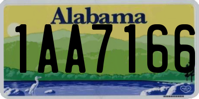 AL license plate 1AA7166