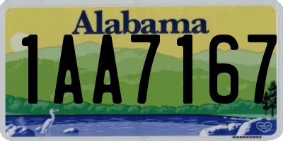 AL license plate 1AA7167