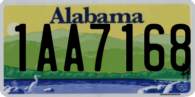 AL license plate 1AA7168