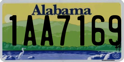 AL license plate 1AA7169