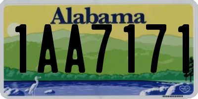 AL license plate 1AA7171