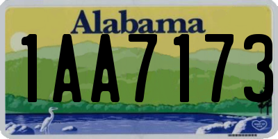 AL license plate 1AA7173