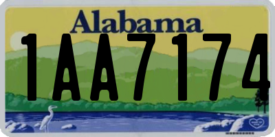 AL license plate 1AA7174