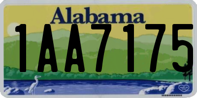 AL license plate 1AA7175