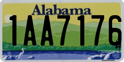 AL license plate 1AA7176