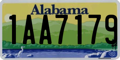 AL license plate 1AA7179