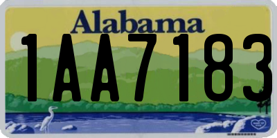 AL license plate 1AA7183