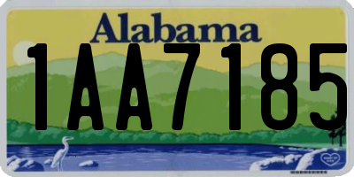 AL license plate 1AA7185