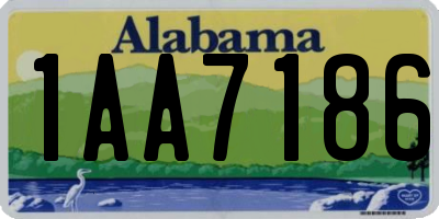 AL license plate 1AA7186