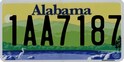 AL license plate 1AA7187