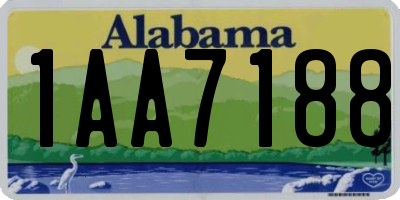 AL license plate 1AA7188