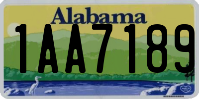 AL license plate 1AA7189