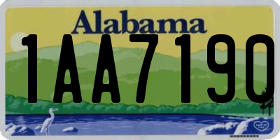 AL license plate 1AA7190